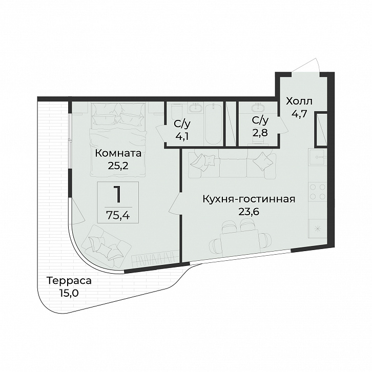 Помещение 0000053199 (Нега; Алушта, ул. Глазкрицкого) планировка