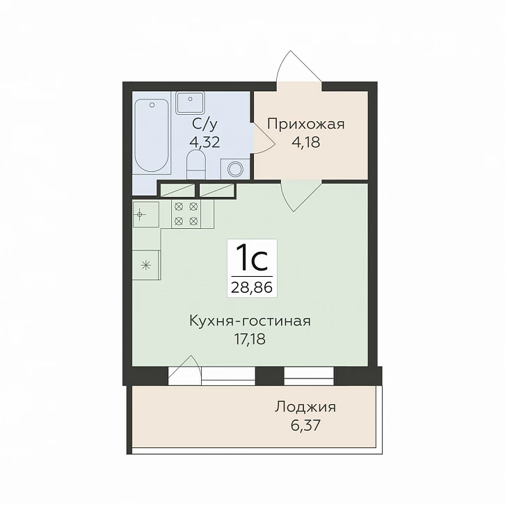 Помещение 0000042269 (Романовский; г. Воронеж, ул. Чапаева, 68а) планировка