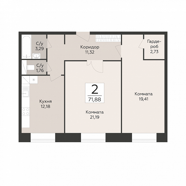 Помещение 0000051480 (Пахра сити; МО,г. Подольск, б р Красногвардейский, д. 33А, 33Б) планировка