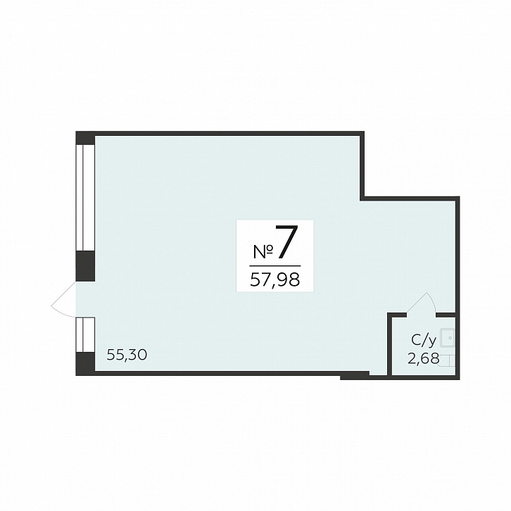 Помещение 0000045668 (Октябрьский квартал; ул. Матросова, 64а) планировка