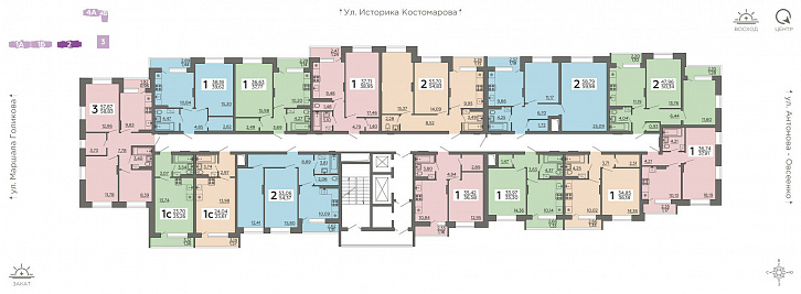 Помещение 0000018268 (Галактика 2|3; г. Воронеж, ул. Независимости, 78, 78б) план этажа