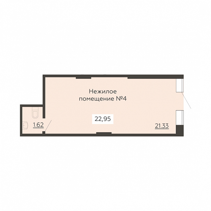 Помещение 0000021550 (Молодежный; г. Воронеж, ул. Теплоэнергетиков 17) планировка