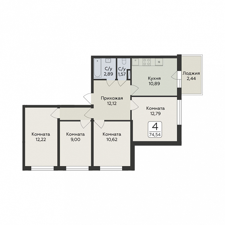 Помещение 0000038007 (Панорама Юкки; Ленинградская обл., д. Лупполово, ул. Центральная) планировка