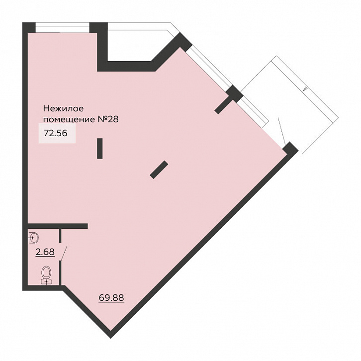 Помещение 0000025377 (Чехов; г. Воронеж, ул. Богдана Хмельницкого, 45а) планировка
