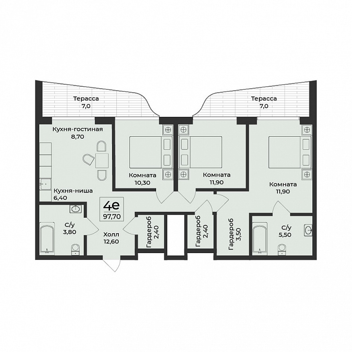 Помещение 0000046830 (Нега; ) планировка