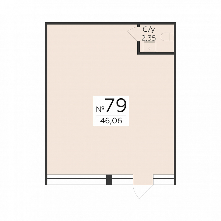 Помещение 0000048696 (Суворов-сити 2; г. Воронеж, ул. Матросова, 64а) планировка