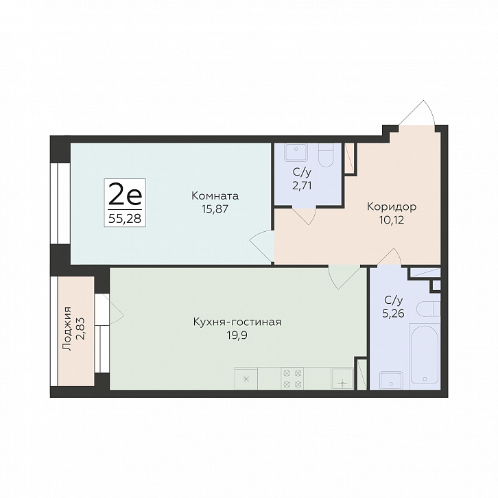 Помещение 0000043155 (Октябрьский квартал; ул. Матросова, 64а) планировка