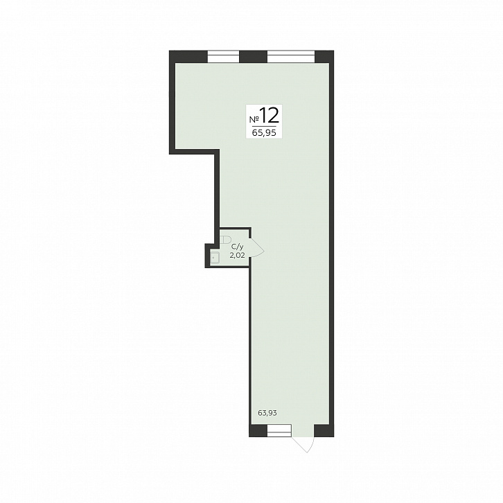 Помещение 0000045673 (Октябрьский квартал; ул. Матросова, 64а) планировка