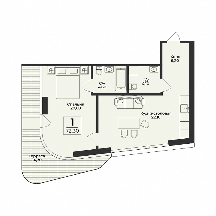 Помещение 0000050584 (Нега; ) планировка