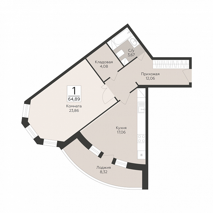 Помещение 0000051437 (Пахра сити; МО,г. Подольск, б р Красногвардейский, д. 33А, 33Б) планировка