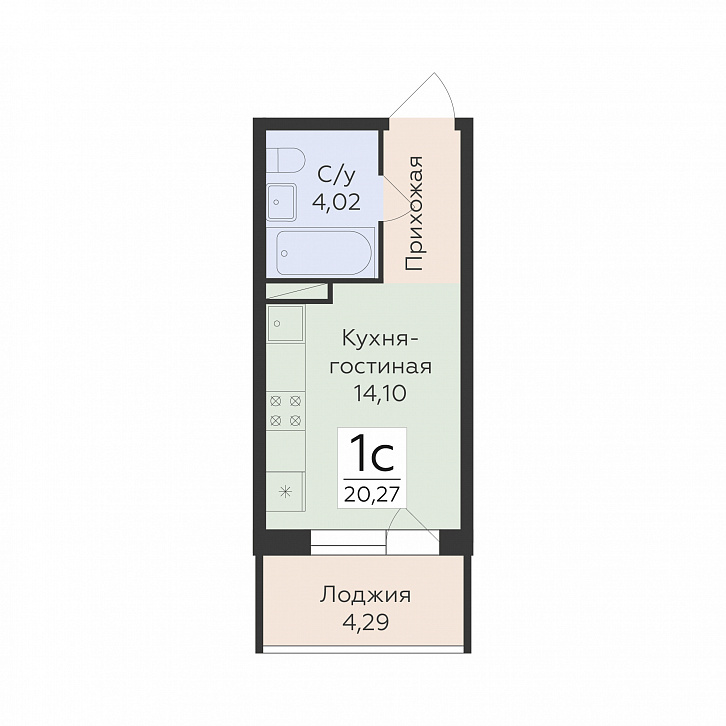 Помещение 0000048749 (Суворов-сити 2; ) планировка