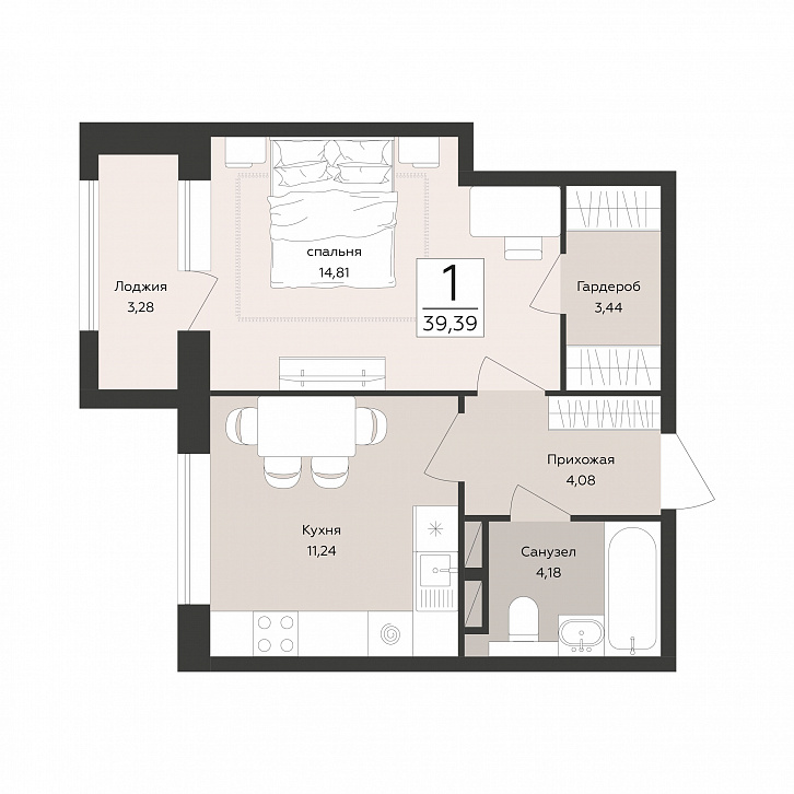 Помещение 0000050255 (Эклипс; г. Воронеж, наб. Массалитинова, д. 1 1) планировка