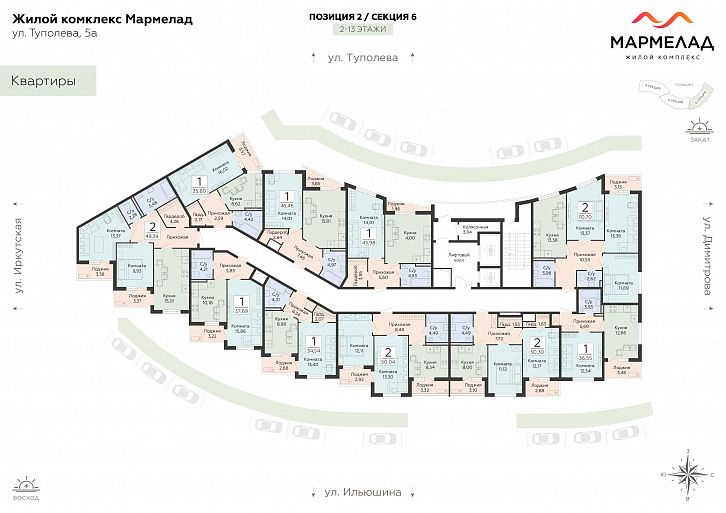 Помещение 0000050109 (Мармелад; Воронеж, ул. Туполева, 5к) план этажа