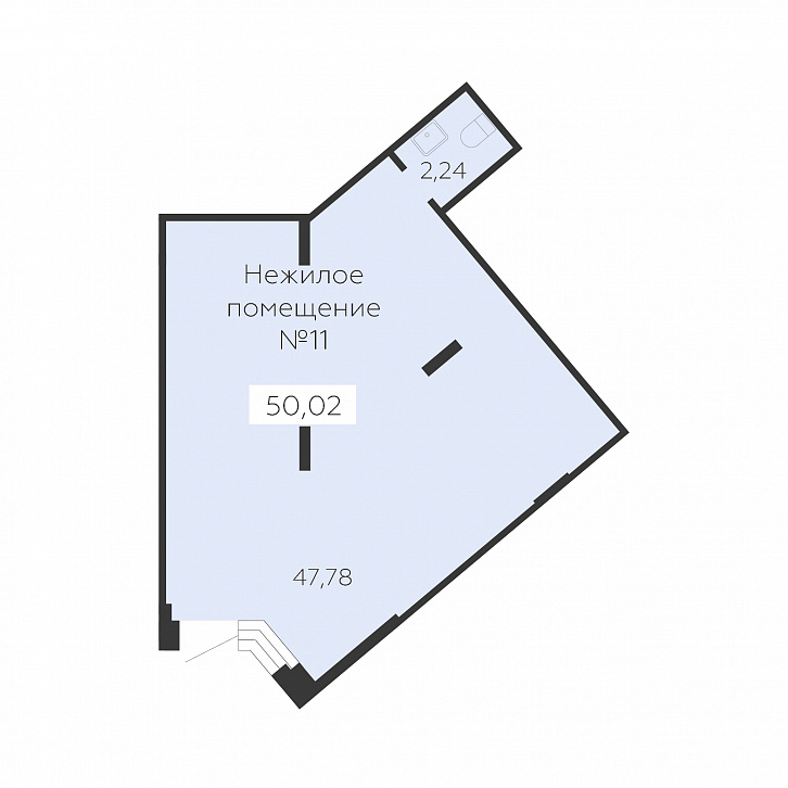 Помещение 0000032063 (Зарядье; г. Воронеж, ул. Электросигнальная, 9а) планировка