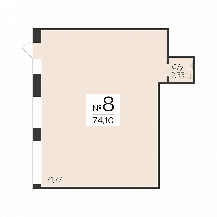Помещение 0000045669 (Октябрьский квартал; ул. Матросова, 64а) планировка