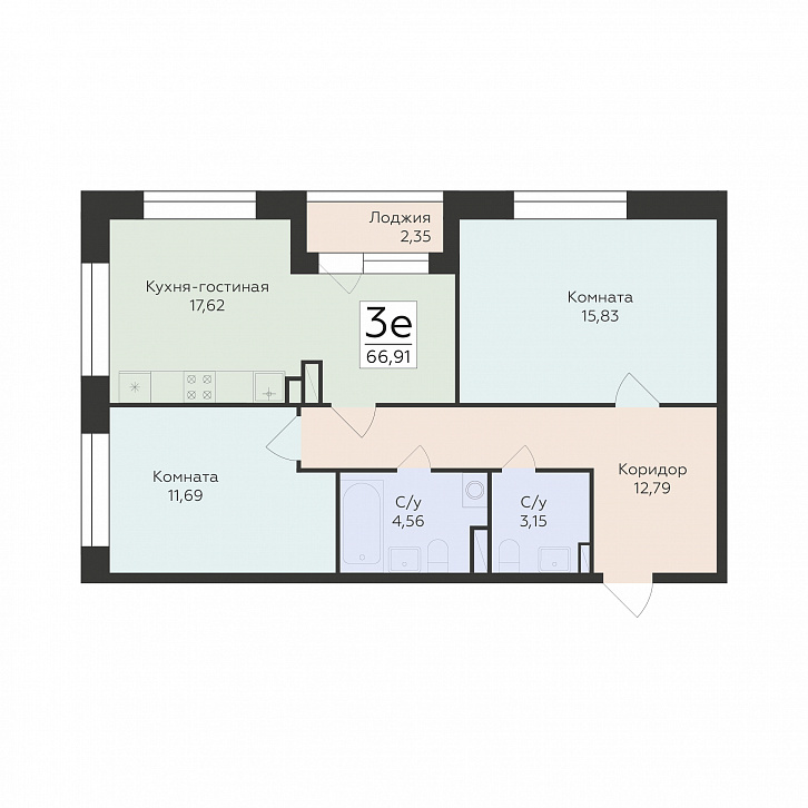 Помещение 0000043165 (Октябрьский квартал; ул. Матросова, 64а) планировка