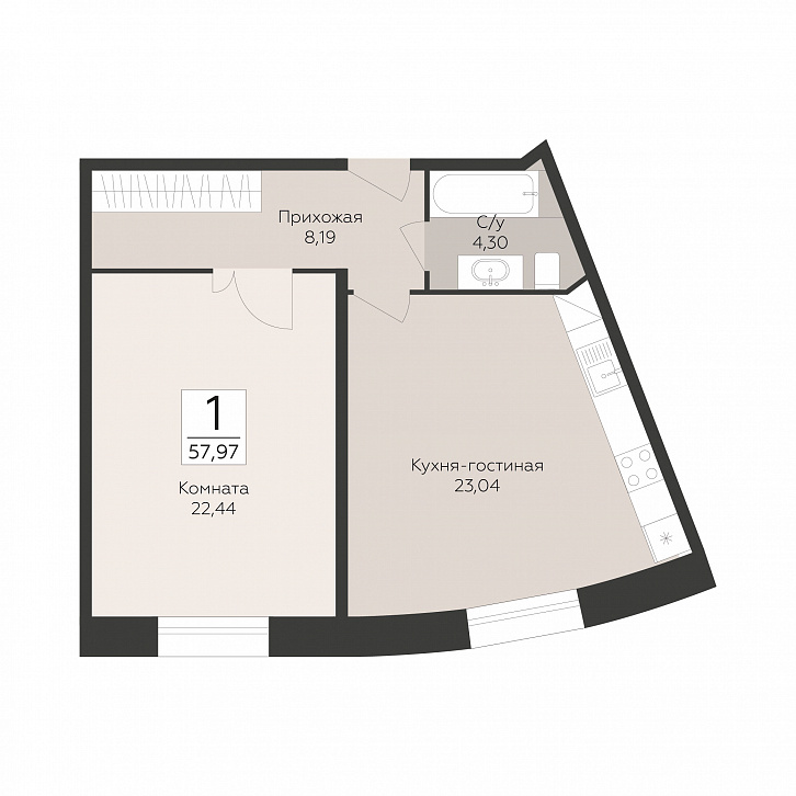 Помещение 0000051741 (Пахра сити; МО,г. Подольск, б р Красногвардейский, д. 33А, 33Б) планировка