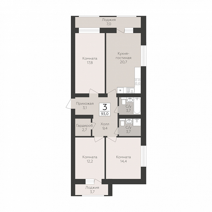 Помещение 0000051159 (Ритм; Воронежская область, г. Бутурлиновка, ул. Студенческая, 3) планировка