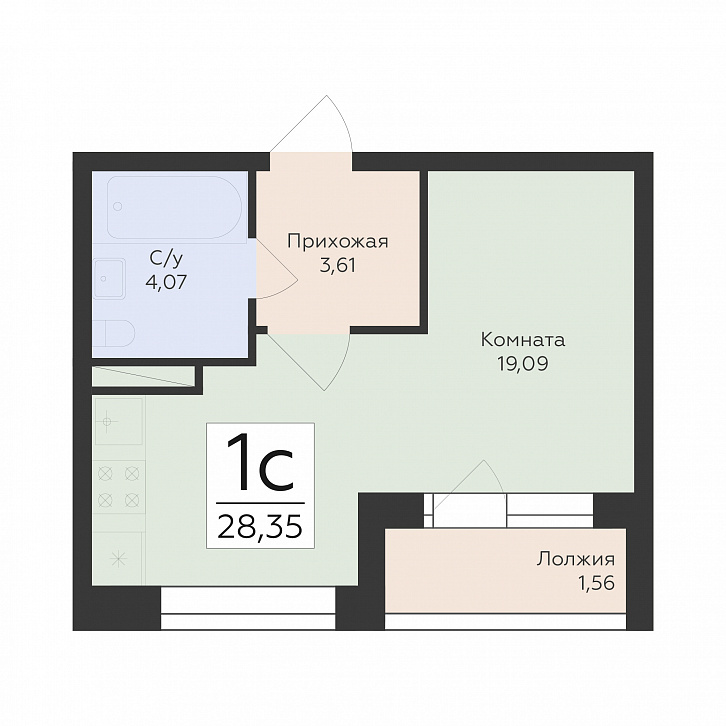 Помещение 0000045533 (Октябрьский квартал; ) планировка