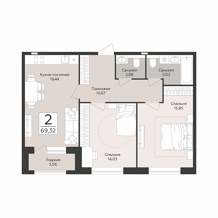 Помещение 0000050311 (Эклипс; г. Воронеж, наб. Массалитинова, д. 1 1) планировка