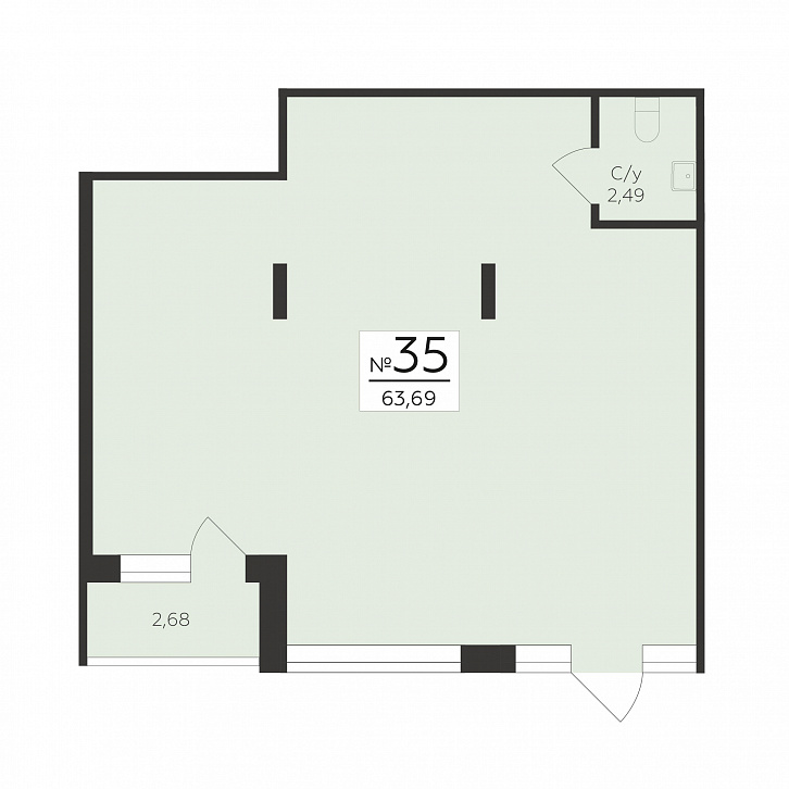 Помещение 0000044144 (Авиапарк; г. Воронеж, ул. Острогожская, 164) планировка