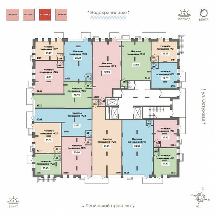 Помещение 0000023534 (Маяковский; Воронежская область, г. Воронеж, ул. Гаршина, 25.) план этажа