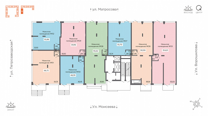 Помещение 0000014705 (Суворов сити; г. Воронеж, ул. 121 Стрелковой Дивизии, 9) план этажа