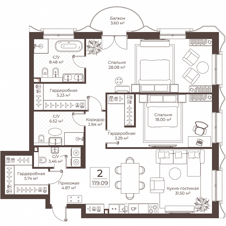 Помещение 0000051071 (Резиденции Воронцова; г. Москва, переулок Обуха, д. 3) планировка