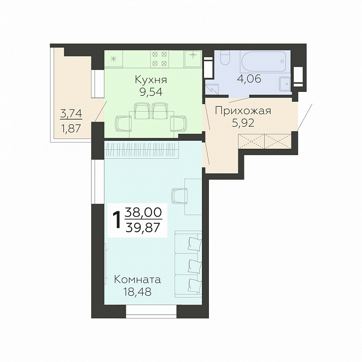 Помещение 0000021622 (Молодежный; ) планировка