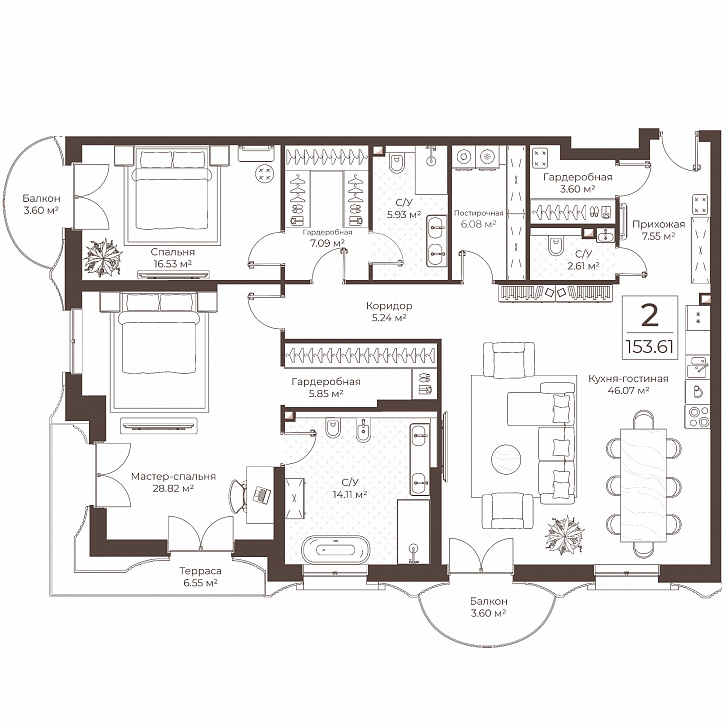 Помещение 0000051032 (Резиденции Воронцова; г. Москва, переулок Обуха, д. 3) планировка
