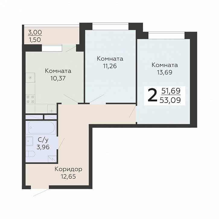 Помещение 0000026858 (Никитинские сады) планировка