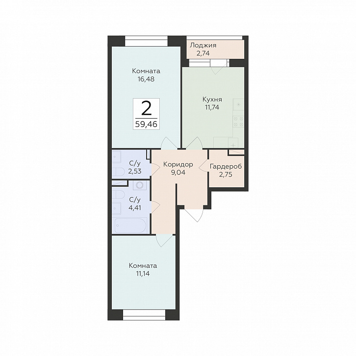 Помещение 0000043209 (Октябрьский квартал; ул. Матросова, 64а) планировка