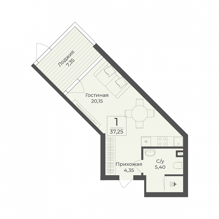 Помещение 0000045067 (Tamerun; Республика Крым, Лесновское сельское поселение) планировка