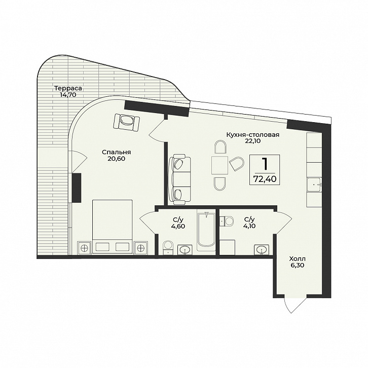 Помещение 0000050587 (Нега; ) планировка