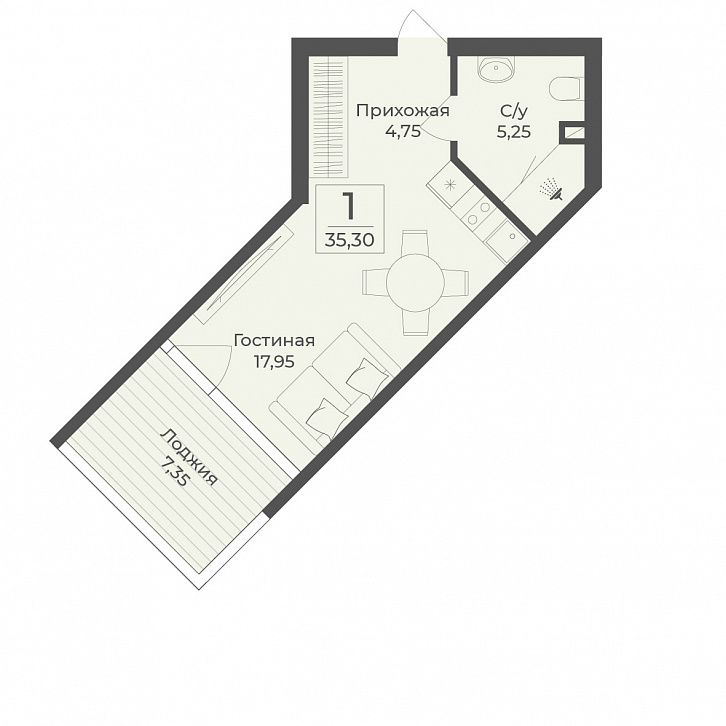 Помещение 0000045119 (Тамерун; Саки, ул. Набережная / ш. Симферопольское) планировка