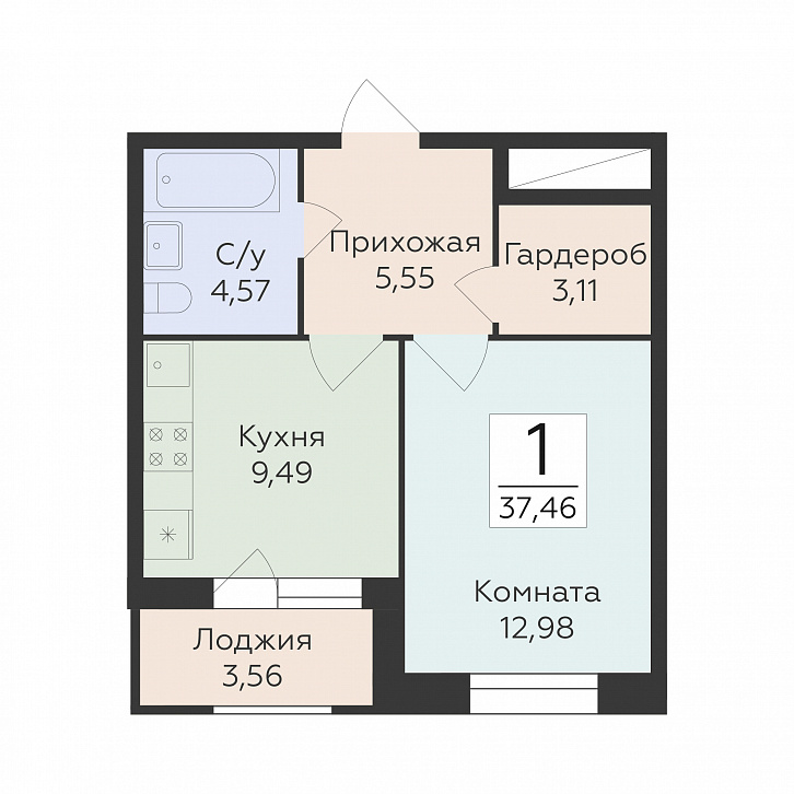 Помещение 0000048506 (Суворов-сити 2; ) планировка