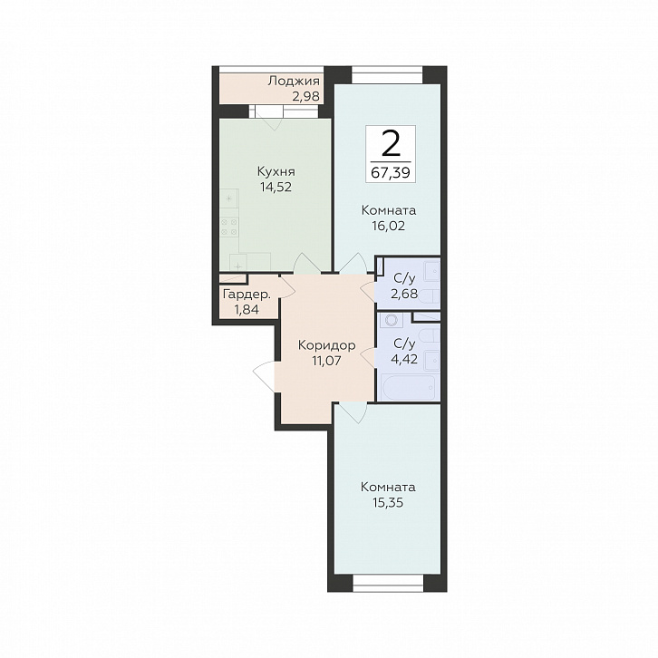 Помещение 0000043198 (Октябрьский квартал; ул. Матросова, 64а) планировка