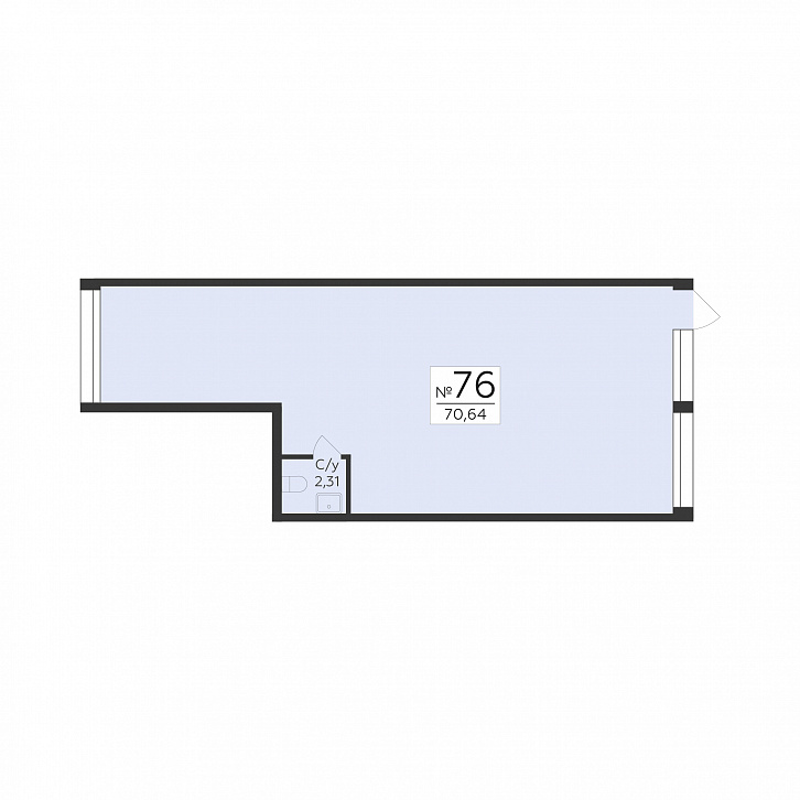 Помещение 0000048693 (Суворов-сити 2; г. Воронеж, ул. Матросова, 64а) планировка