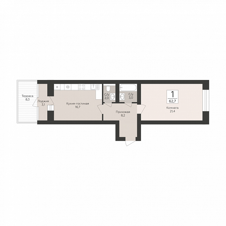 Помещение 0000051254 (Тургенев; Воронежская область, г. Павловск, микрорайон Северный, д. 5) планировка