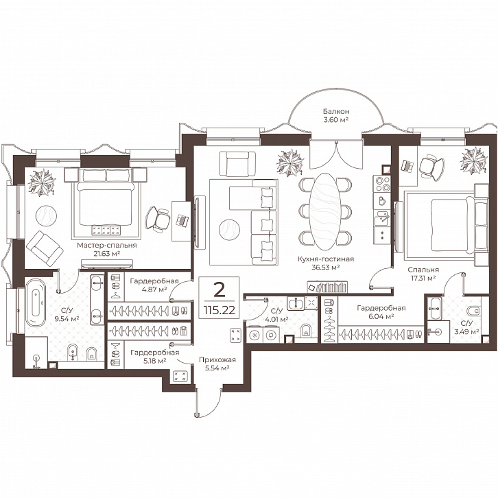 Помещение 0000051088 (Резиденции Воронцова; г. Москва, переулок Обуха, д. 3) планировка