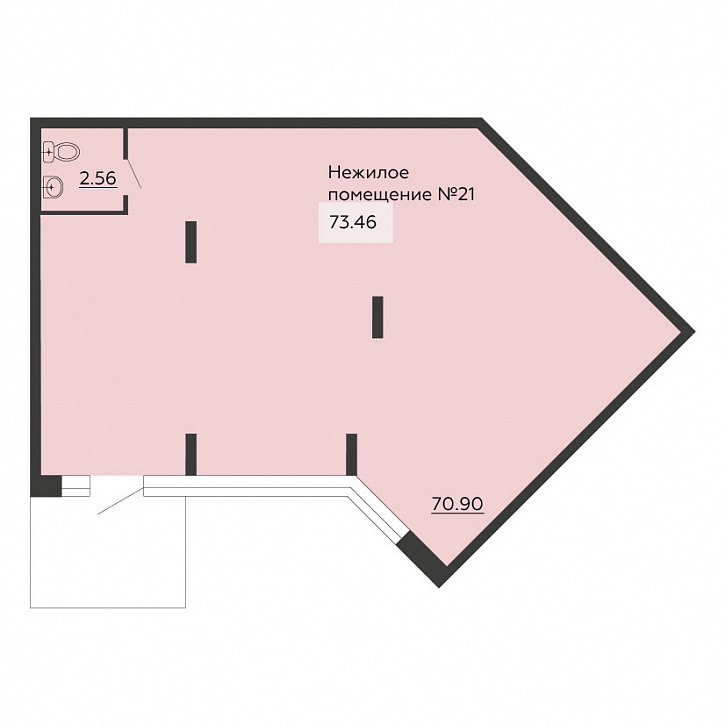 Помещение 0000025370 (Чехов; г. Воронеж, ул. Богдана Хмельницкого, 45а) планировка