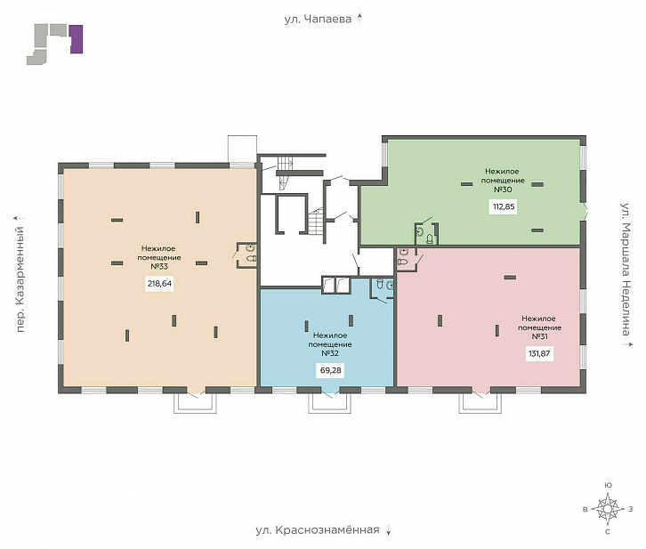 Помещение 0000022005 (Дом офицеров) план этажа