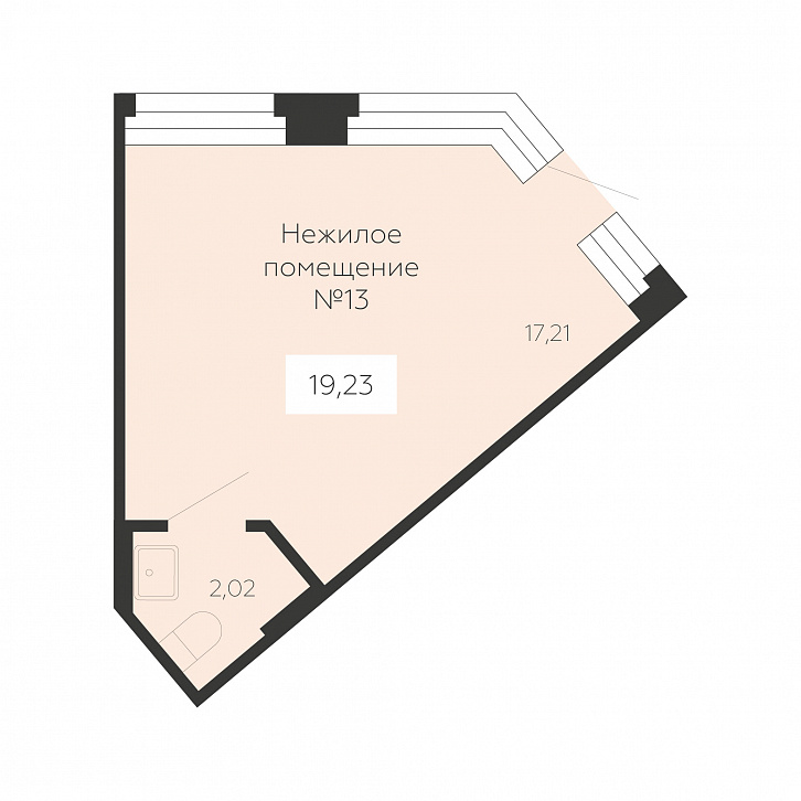 Помещение 0000030240 (Зарядье; г. Воронеж, ул. Электросигнальная, 9а) планировка