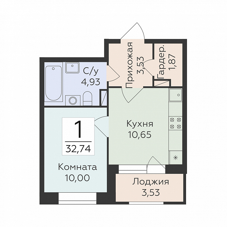 Помещение 0000048466 (Суворов-сити 2; ) планировка