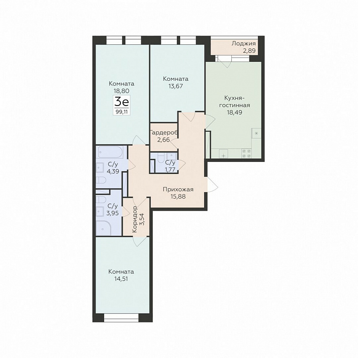 Помещение 0000043023 (Октябрьский квартал; ул. Матросова, 64а) планировка