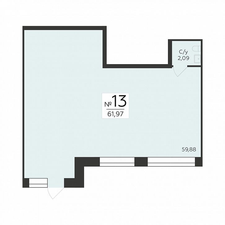 Помещение 0000045674 (Октябрьский квартал; ул. Матросова, 64а) планировка