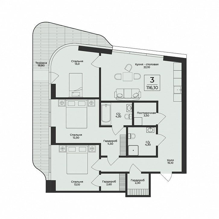 Помещение 0000050624 (Нега; Алушта, ул. Глазкрицкого) планировка