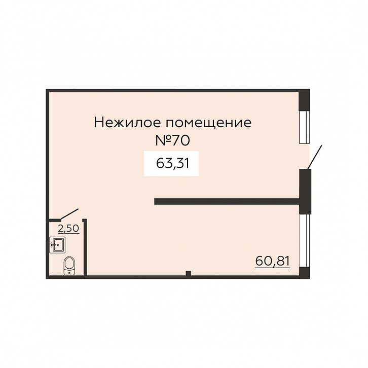 Помещение 0000020808 (Гагаринский-2; Ул Летчика Колесниченко, 67) планировка