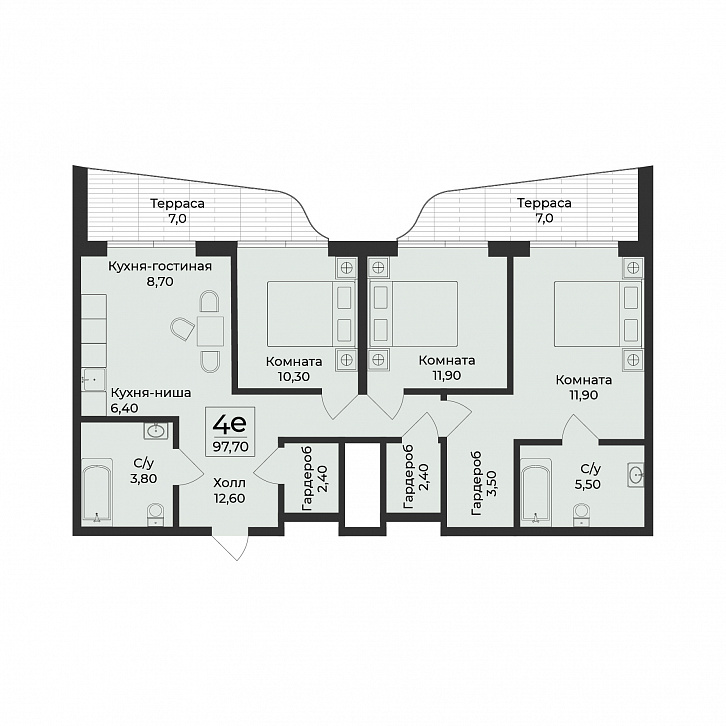 Помещение 0000046830 (Нега; ) планировка