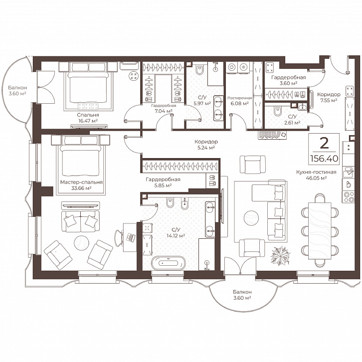 Помещение 0000051028 (Резиденции Воронцова; г. Москва, переулок Обуха, д. 3) планировка